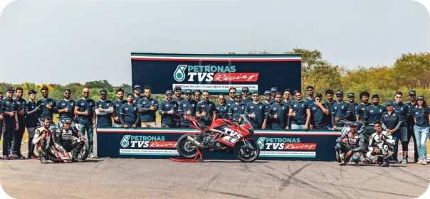 TVS Racing team at track event